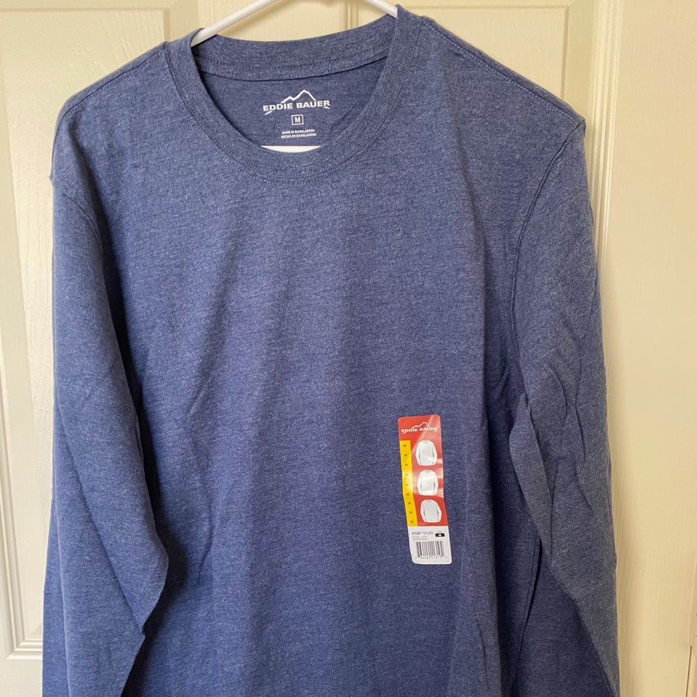 EDDIE BAUER LONG SLEEVED, Heather Navy #M @$20